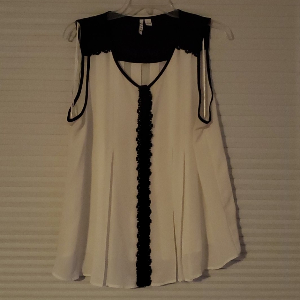 White and Black tank top